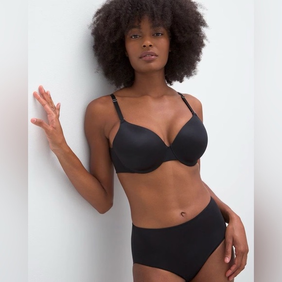 Soma Black Vanishing Back Full Coverage Smoothing T-Shirt Bra 36D - Picture 1 of 5